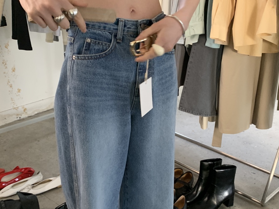 MOVENNE東大門代購女裝新品26春季職業人氣休閑時尚牛仔褲MOVENNE牛仔褲