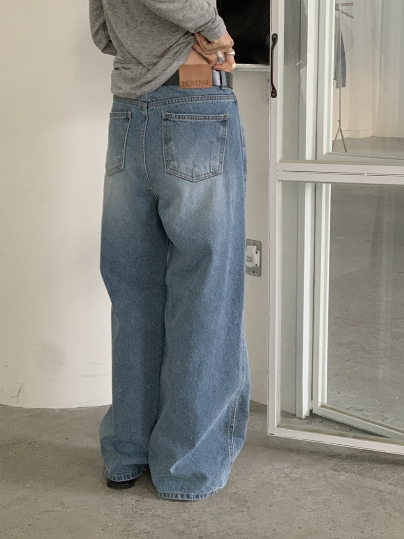 MOVENNE東大門代購女裝新品26春季職業人氣休閑時尚牛仔褲MOVENNE牛仔褲