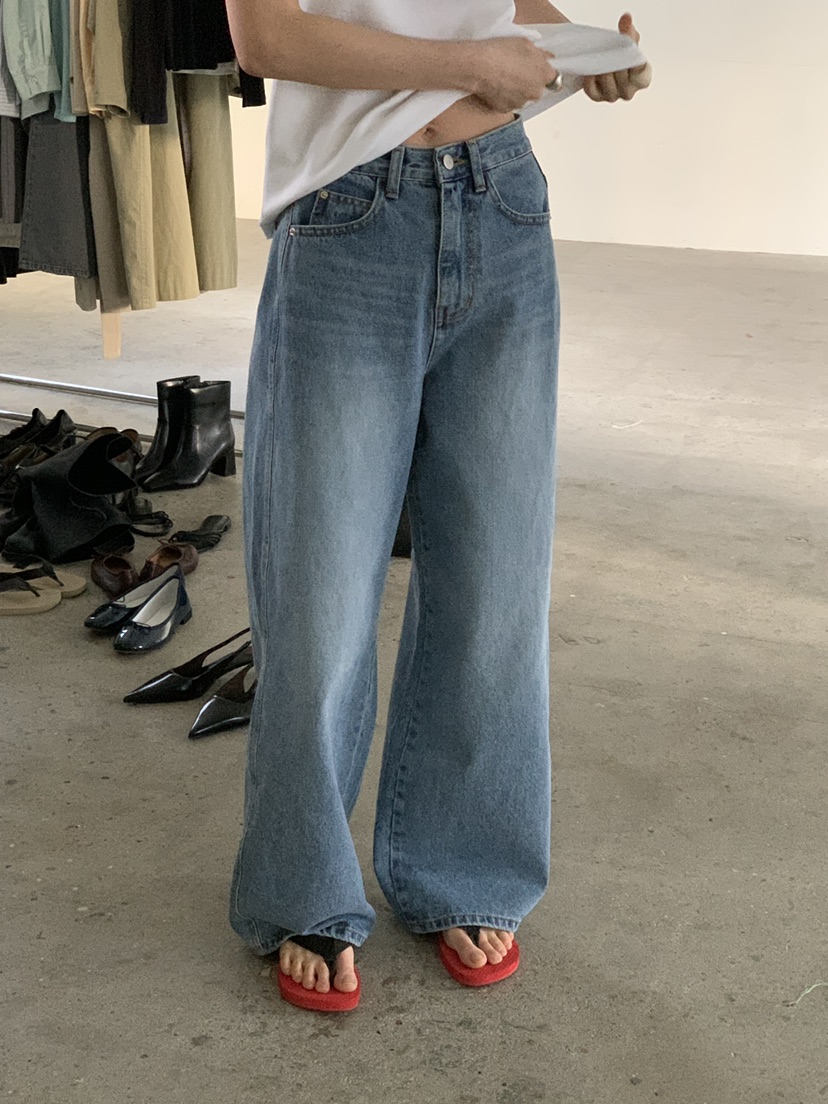 MOVENNE東大門代購女裝新品26春季職業人氣休閑時尚牛仔褲MOVENNE牛仔褲