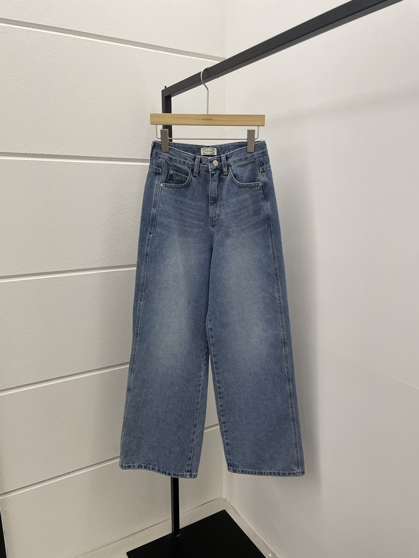 MOVENNE東大門代購女裝新品26春季職業人氣休閑時尚牛仔褲MOVENNE牛仔褲圖色1