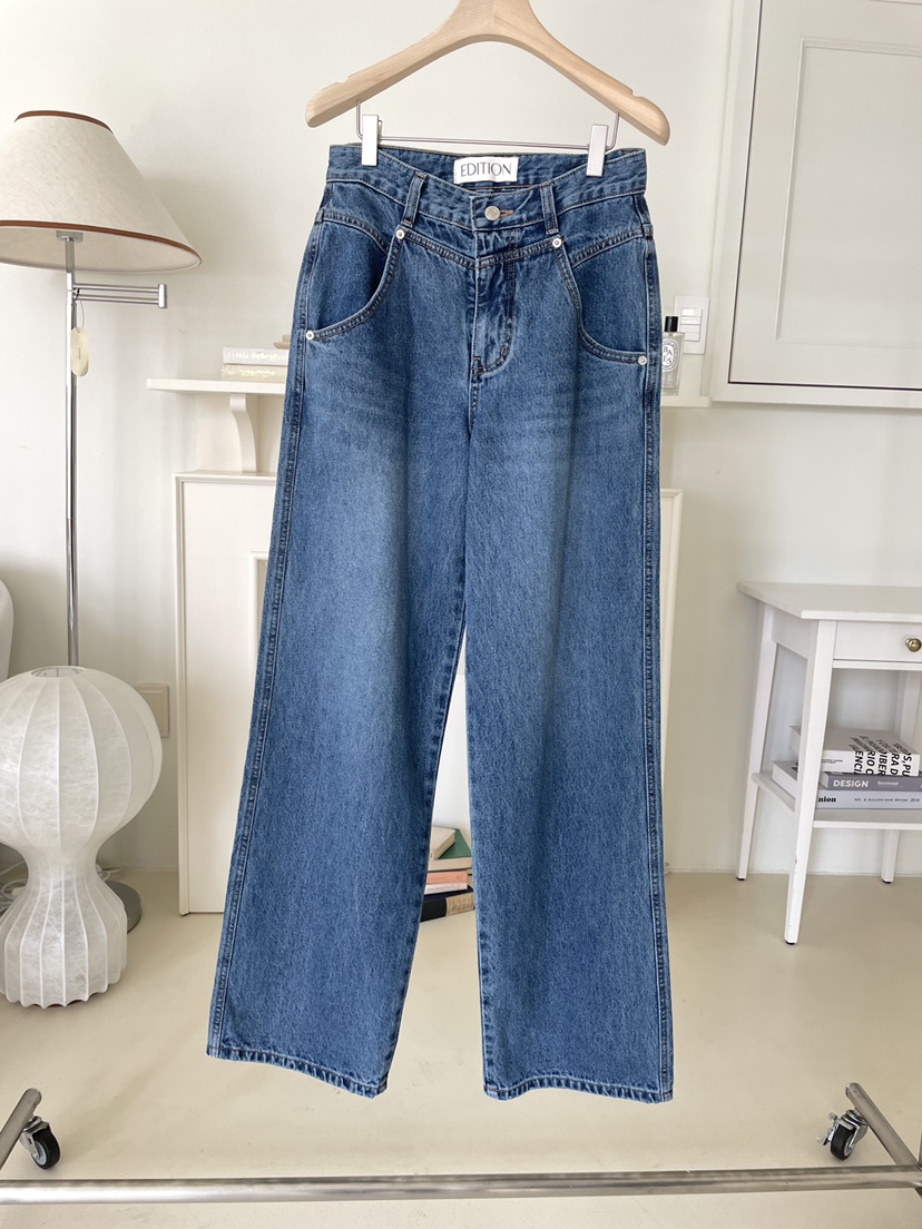 EDITION-P東大門代購女裝新品時尚人氣休閑職業熱賣牛仔褲EDITION/CHAHEE牛仔褲圖色1