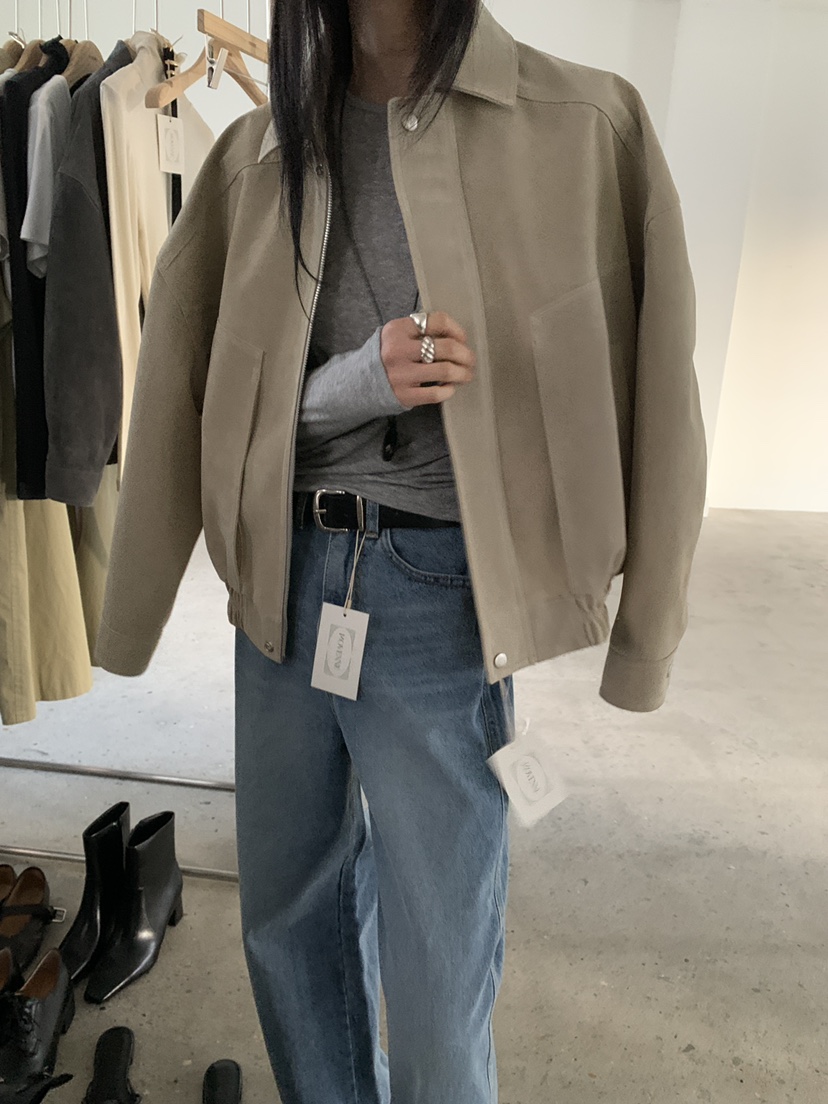 MOVENNE韓國代購女士新品熱賣時尚職業推薦人氣夾克絨面革MOVENNE夾克