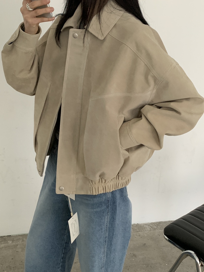 MOVENNE韓國代購女士新品熱賣時尚職業推薦人氣夾克絨面革MOVENNE夾克