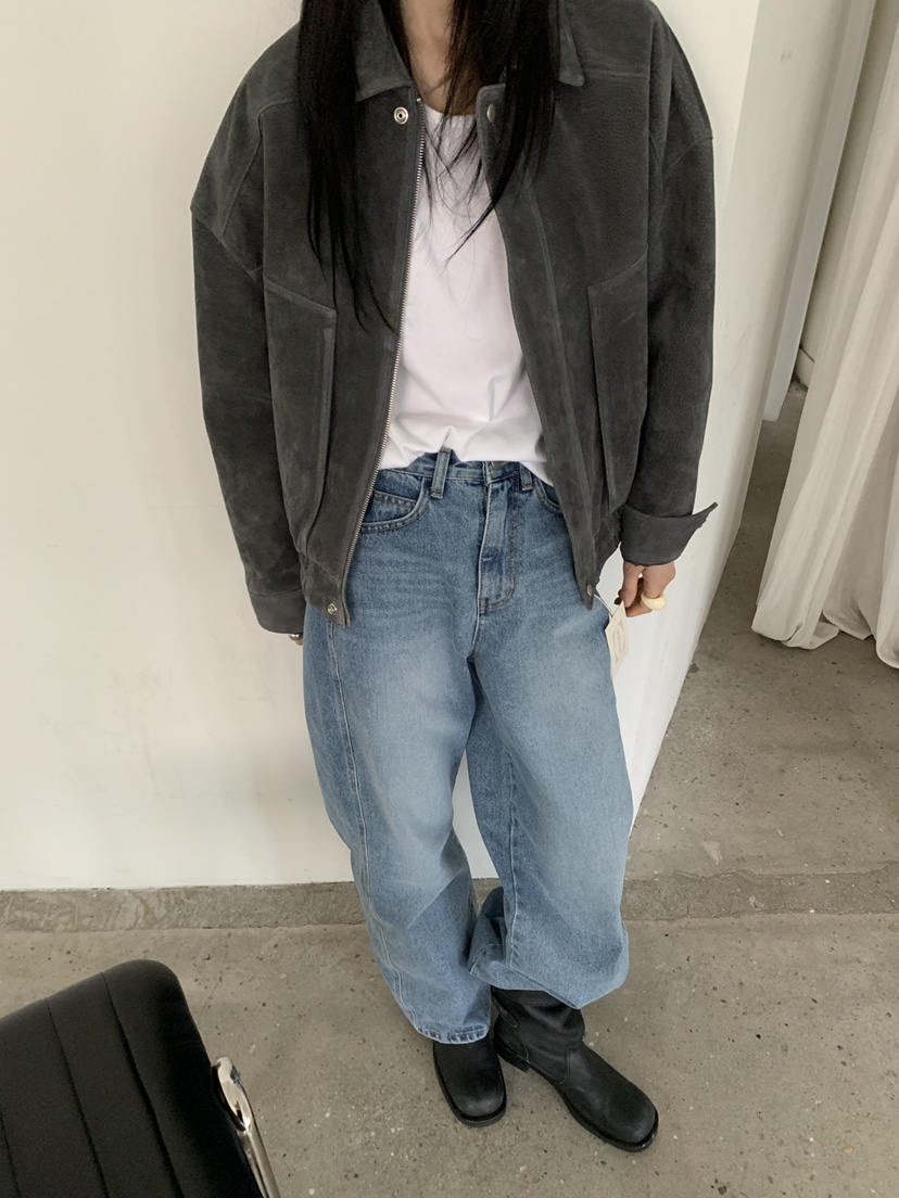 MOVENNE韓國代購女士新品熱賣時尚職業推薦人氣夾克絨面革MOVENNE夾克