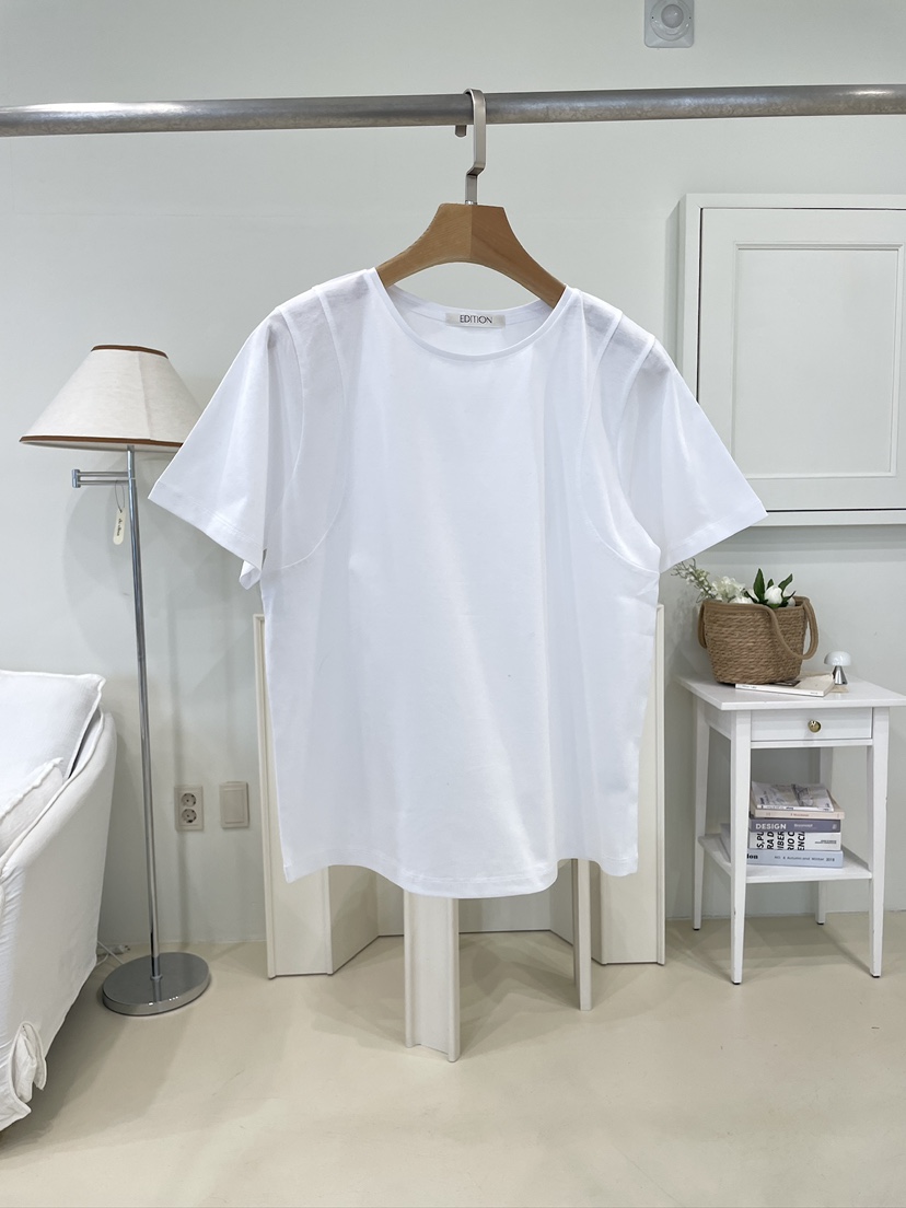 EDITION-P東大門代購女裝新款時尚熱賣26春季T恤不含吊帶絲綢EDITION/CHAHEET恤圖色1