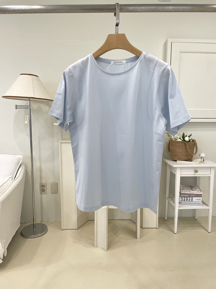 EDITION-P東大門代購女裝新款時尚熱賣26春季T恤不含吊帶絲綢EDITION/CHAHEET恤圖色2