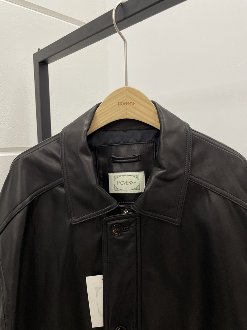 MOVENNE韓國直郵女士新款休閑推薦26春季人氣時尚皮衣羊皮MOVENNE皮衣