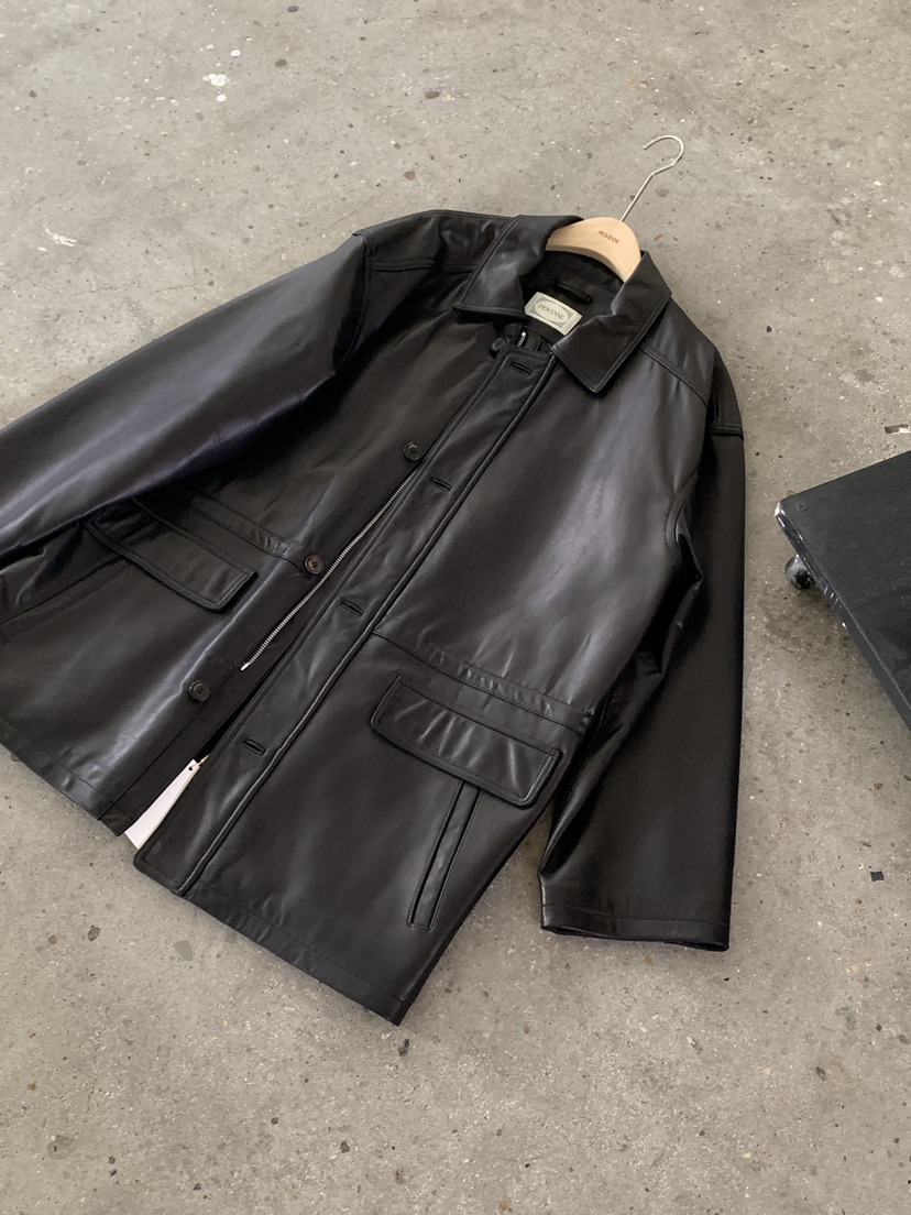 MOVENNE韓國直郵女士新款休閑推薦26春季人氣時尚皮衣羊皮MOVENNE皮衣