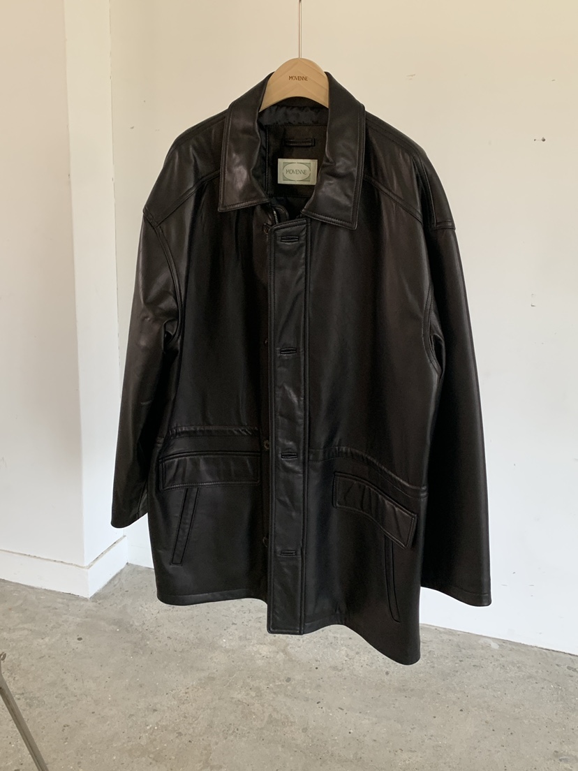 MOVENNE韓國直郵女士新款休閑推薦26春季人氣時尚皮衣羊皮MOVENNE皮衣