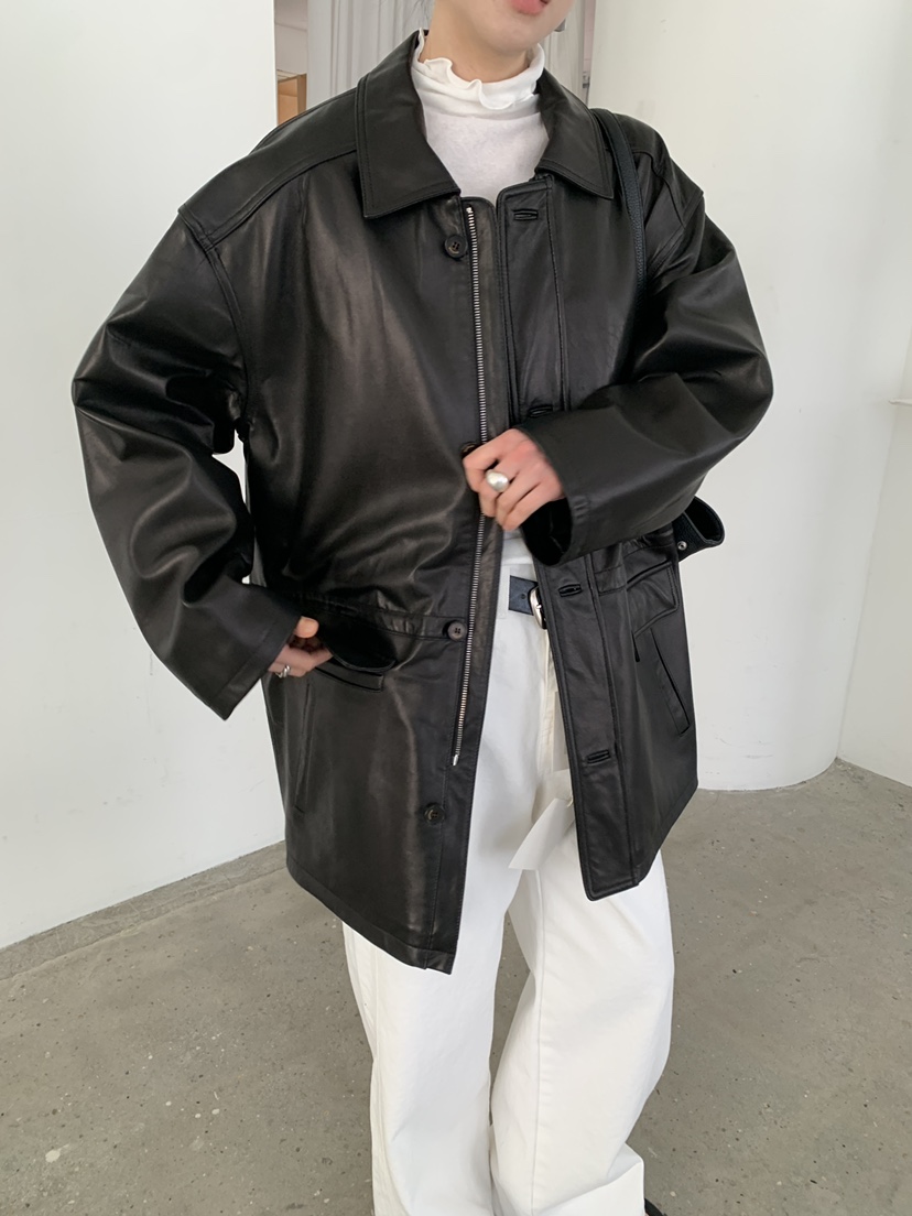 MOVENNE韓國直郵女士新款休閑推薦26春季人氣時尚皮衣羊皮MOVENNE皮衣