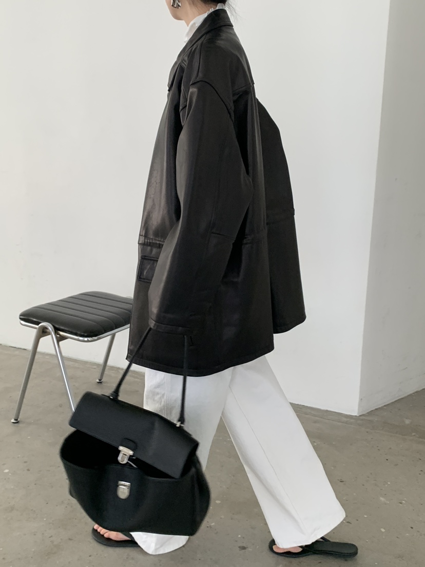 MOVENNE韓國直郵女士新款休閑推薦26春季人氣時尚皮衣羊皮MOVENNE皮衣