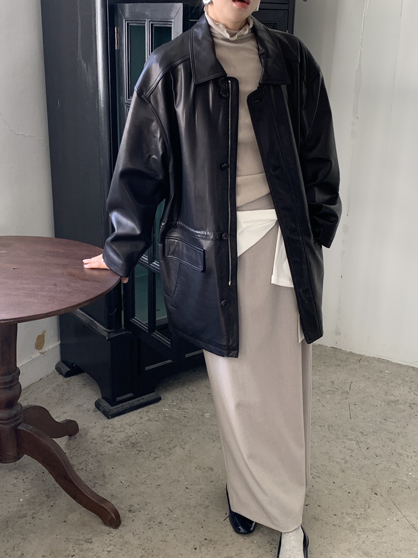 MOVENNE韓國直郵女士新款休閑推薦26春季人氣時尚皮衣羊皮MOVENNE皮衣