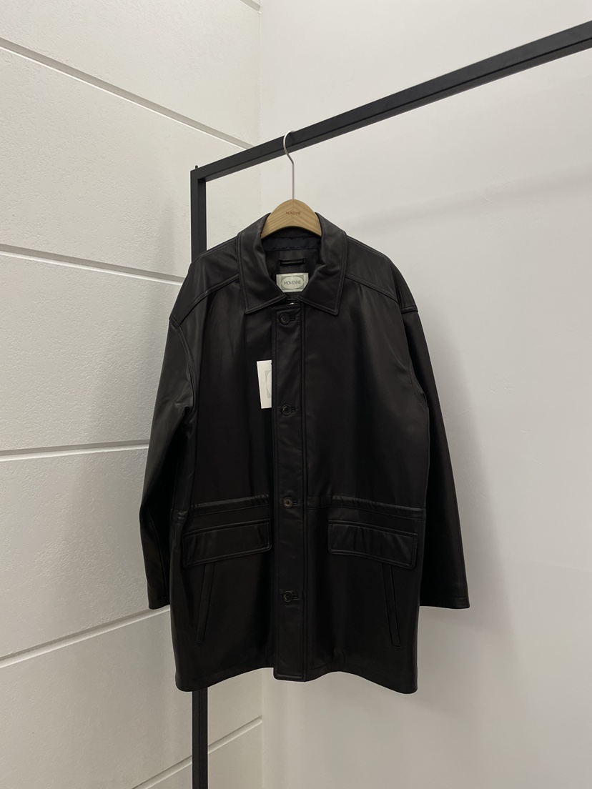 MOVENNE韓國直郵女士新款休閑推薦26春季人氣時尚皮衣羊皮MOVENNE皮衣圖色1