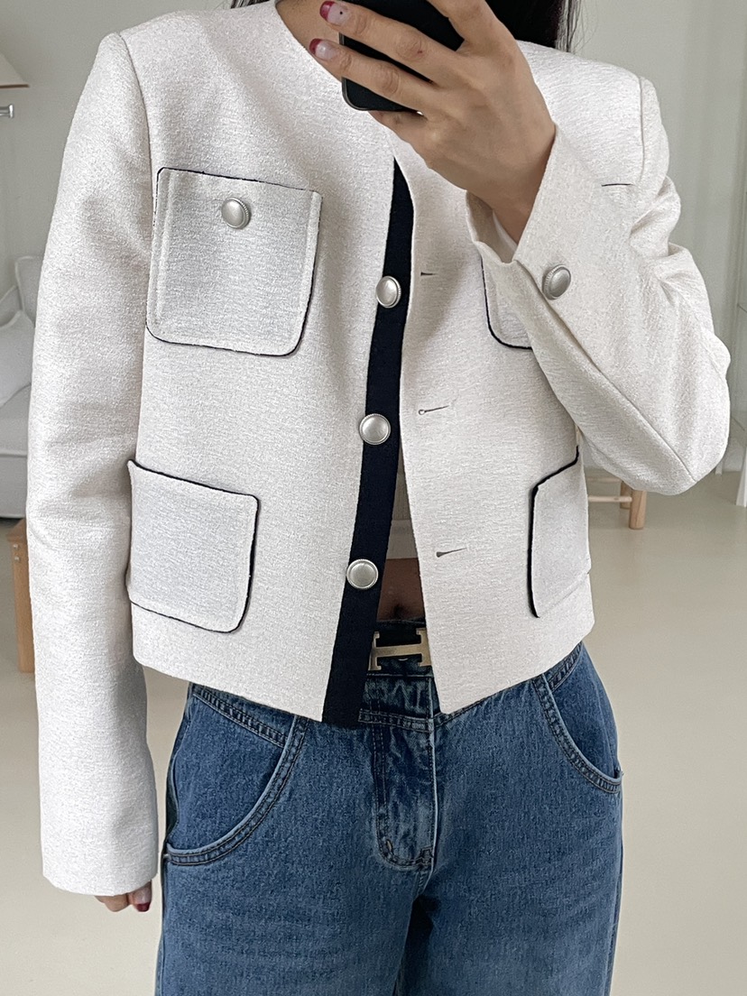 EDITION-P東大門直郵女士新品休閑人氣推薦職業夾克粗花呢EDITION/CHAHEE夾克