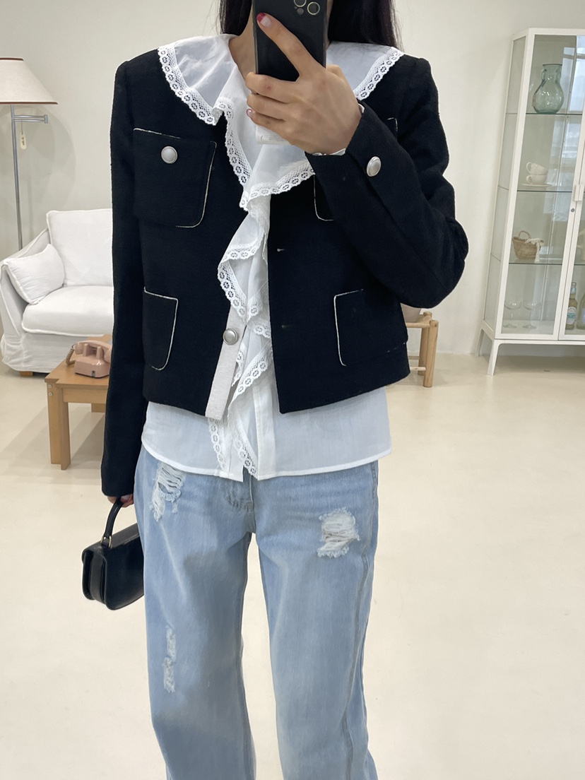 EDITION-P東大門直郵女士新品休閑人氣推薦職業夾克粗花呢EDITION/CHAHEE夾克