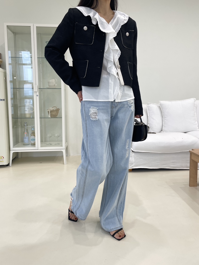 EDITION-P東大門直郵女士新品休閑人氣推薦職業夾克粗花呢EDITION/CHAHEE夾克