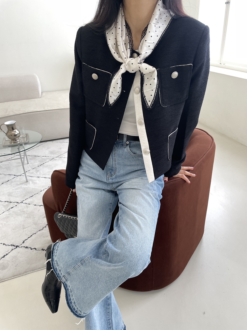 EDITION-P東大門直郵女士新品休閑人氣推薦職業夾克粗花呢EDITION/CHAHEE夾克