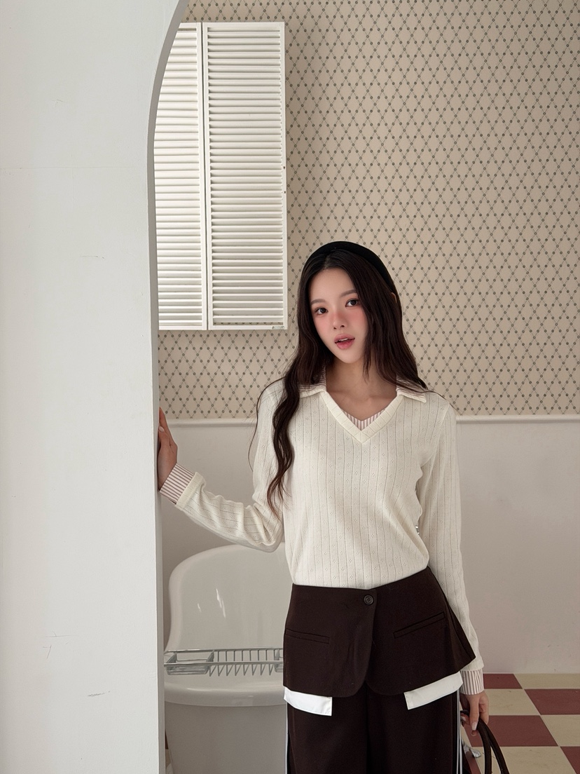 MARKE-P韓國直郵女裝新品推薦熱賣人氣休閑時尚職業長袖T恤MARKE-P長袖T恤