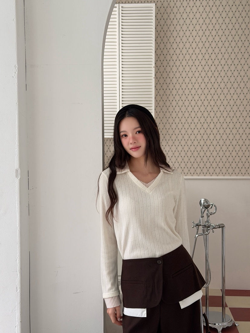 MARKE-P韓國直郵女裝新品推薦熱賣人氣休閑時尚職業長袖T恤MARKE-P長袖T恤