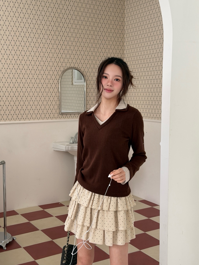 MARKE-P韓國直郵女裝新品推薦熱賣人氣休閑時尚職業長袖T恤MARKE-P長袖T恤