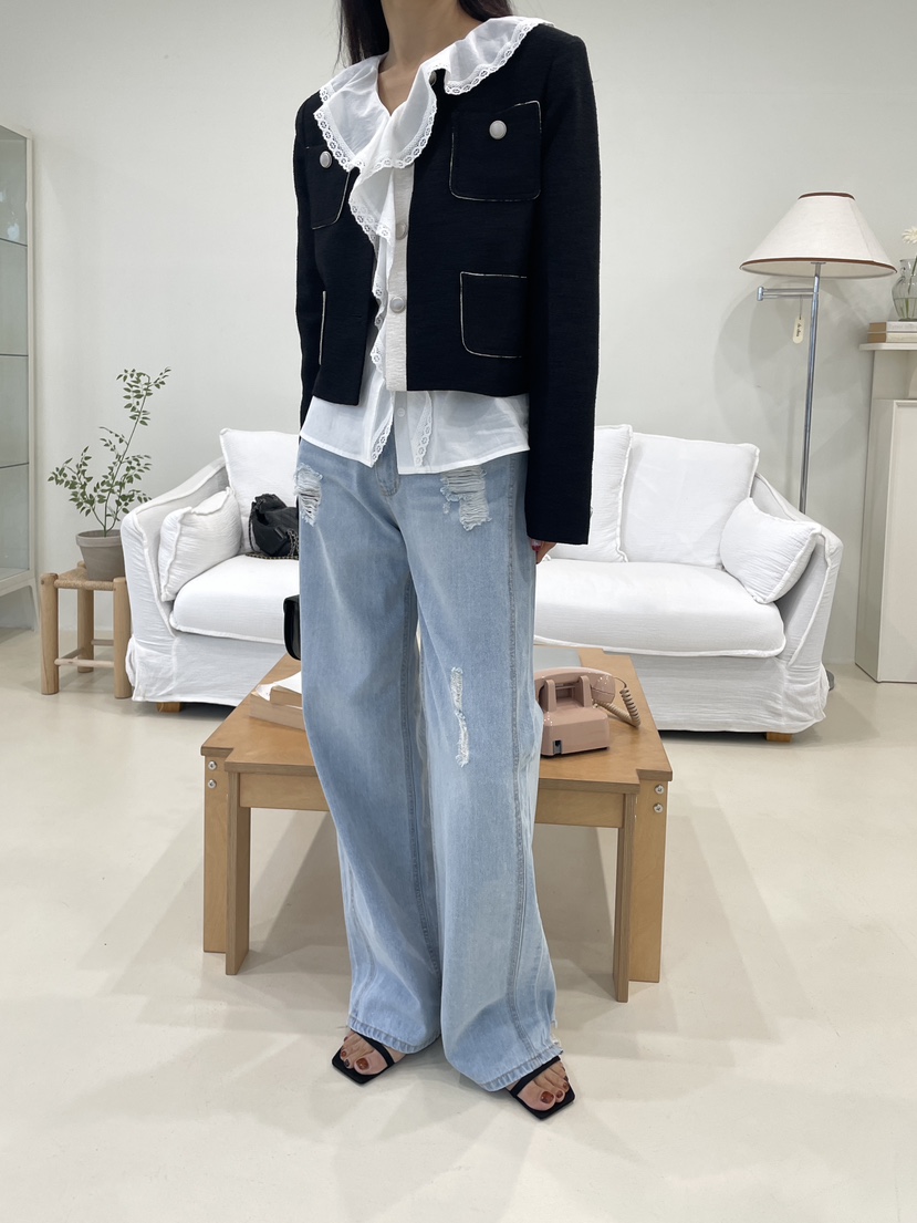 EDITION-P東大門實拍女裝新品職業推薦時尚休閑人氣牛仔褲EDITION/CHAHEE牛仔褲