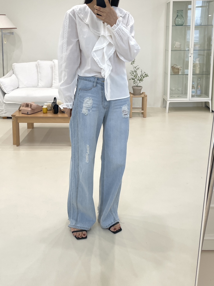 EDITION-P東大門實拍女裝新品職業推薦時尚休閑人氣牛仔褲EDITION/CHAHEE牛仔褲