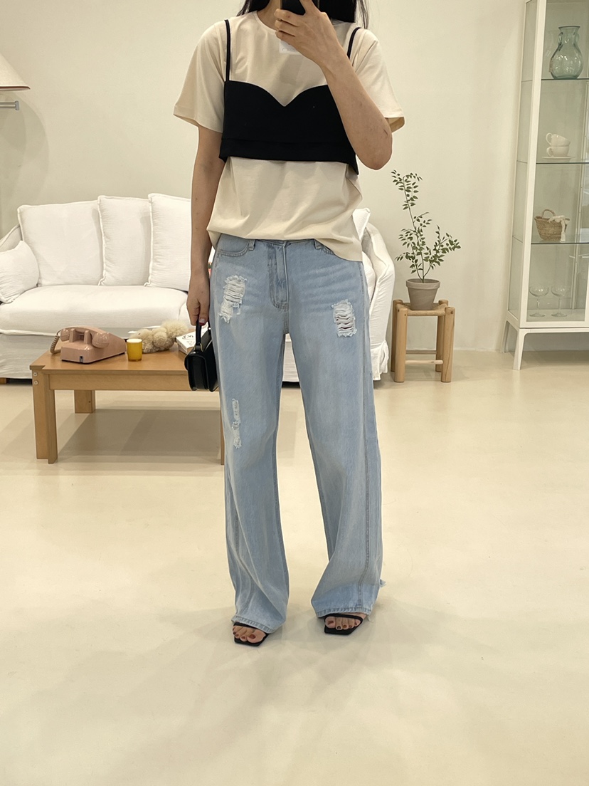 EDITION-P東大門實拍女裝新品職業推薦時尚休閑人氣牛仔褲EDITION/CHAHEE牛仔褲