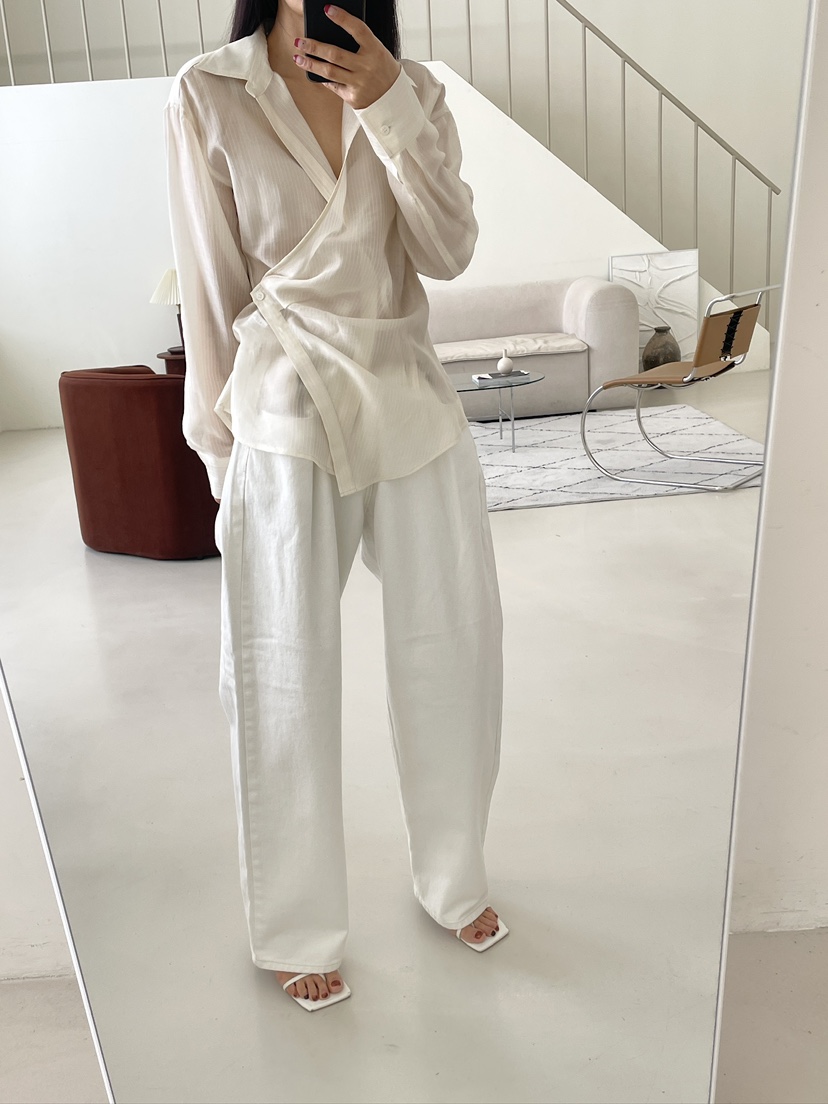 EDITION-P東大門代購女士新款職業熱賣時尚休閑牛仔褲紐扣EDITION/CHAHEE牛仔褲圖色3