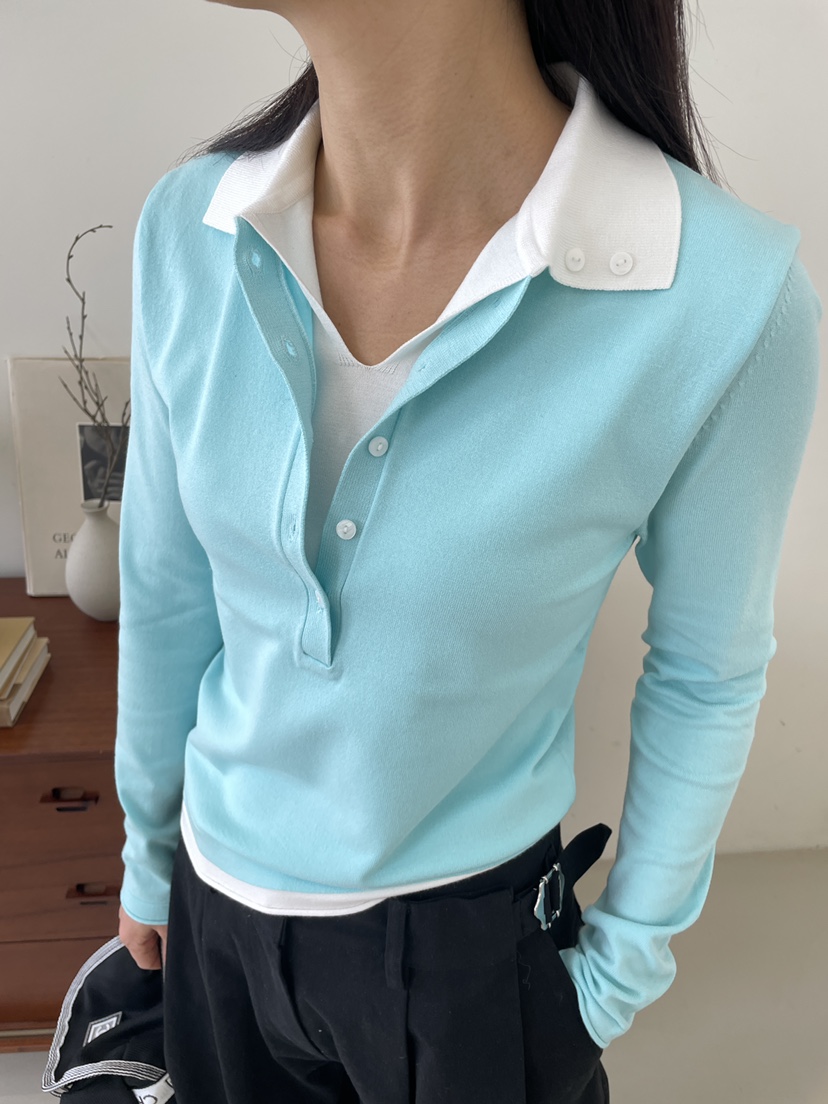 EDITION-P東大門代購女士新品熱賣職業休閑時尚針織衫雙層EDITION/CHAHEE針織衫