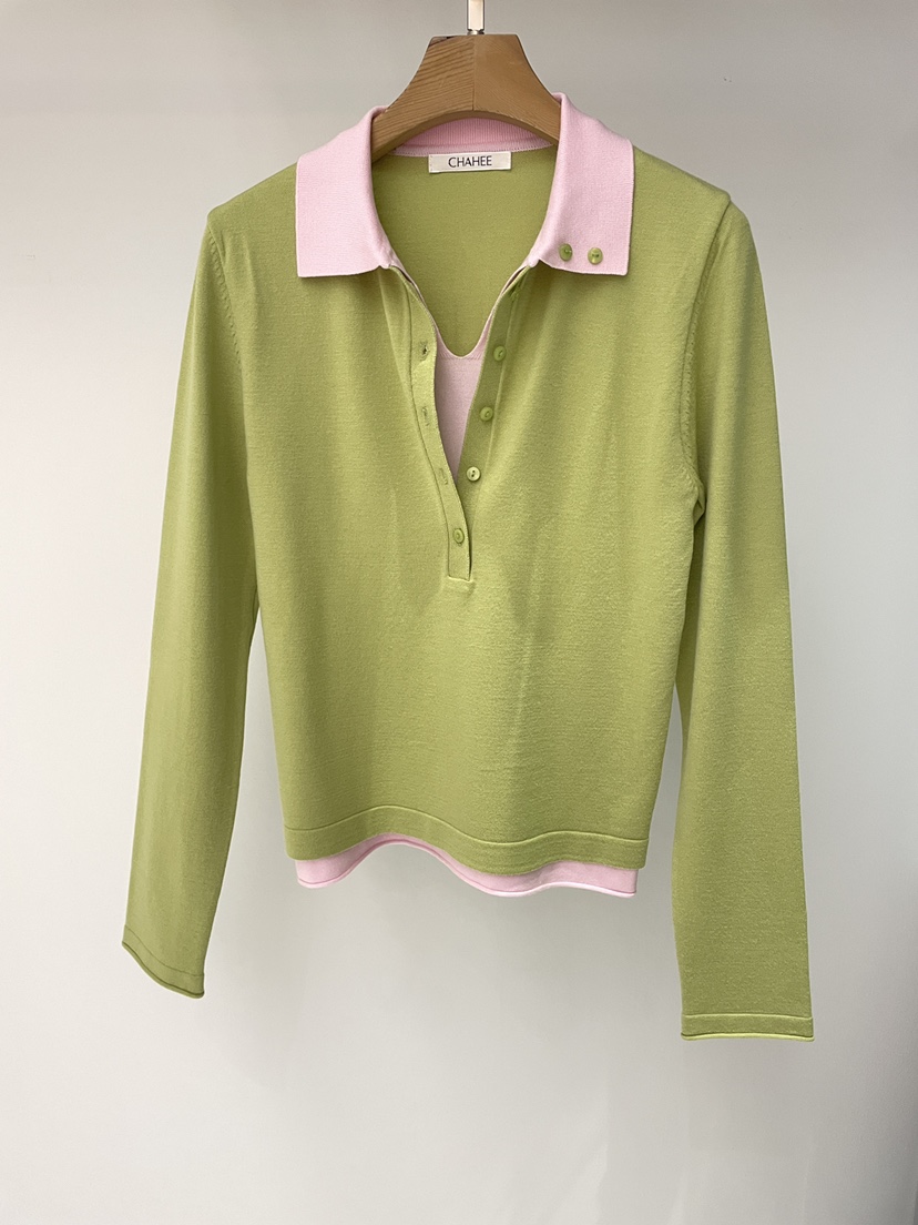 EDITION-P東大門代購女士新品熱賣職業休閑時尚針織衫雙層EDITION/CHAHEE針織衫圖色4