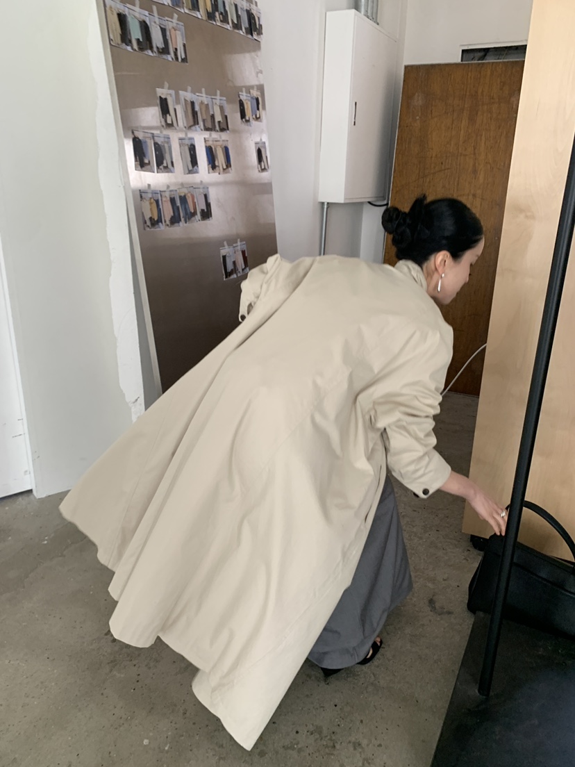 MOVENNE東大門實拍女裝新品職業人氣推薦時尚26春季長款風衣MOVENNE長款風衣