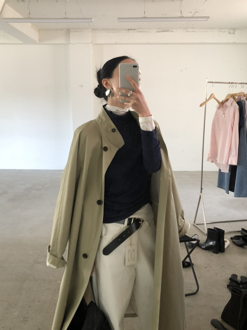 MOVENNE東大門實拍女裝新品職業人氣推薦時尚26春季長款風衣MOVENNE長款風衣