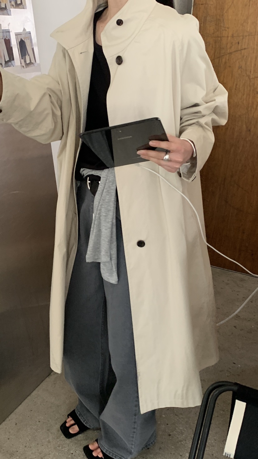 MOVENNE東大門實拍女裝新品職業人氣推薦時尚26春季長款風衣MOVENNE長款風衣