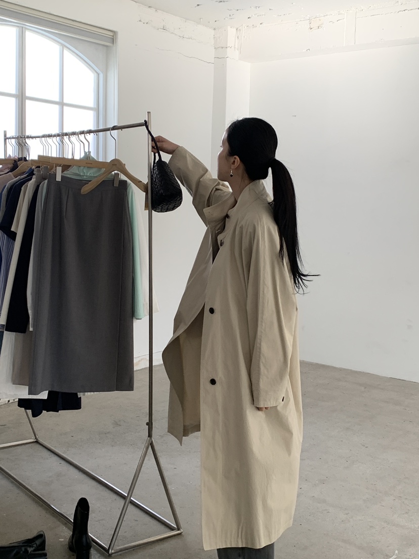 MOVENNE東大門實拍女裝新品職業人氣推薦時尚26春季長款風衣MOVENNE長款風衣