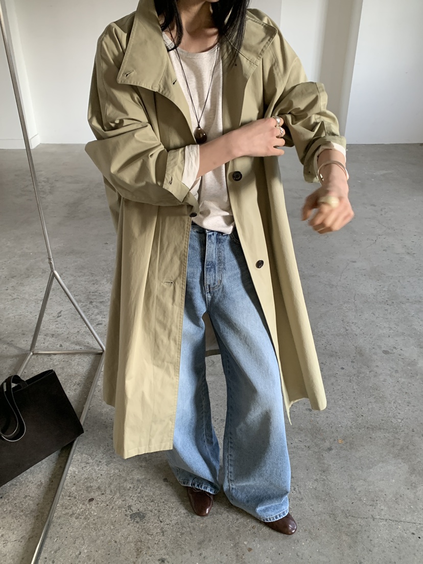 MOVENNE東大門實拍女裝新品職業人氣推薦時尚26春季長款風衣MOVENNE長款風衣