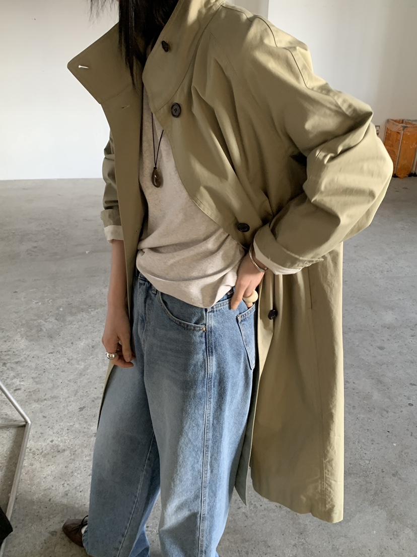 MOVENNE東大門實拍女裝新品職業人氣推薦時尚26春季長款風衣MOVENNE長款風衣