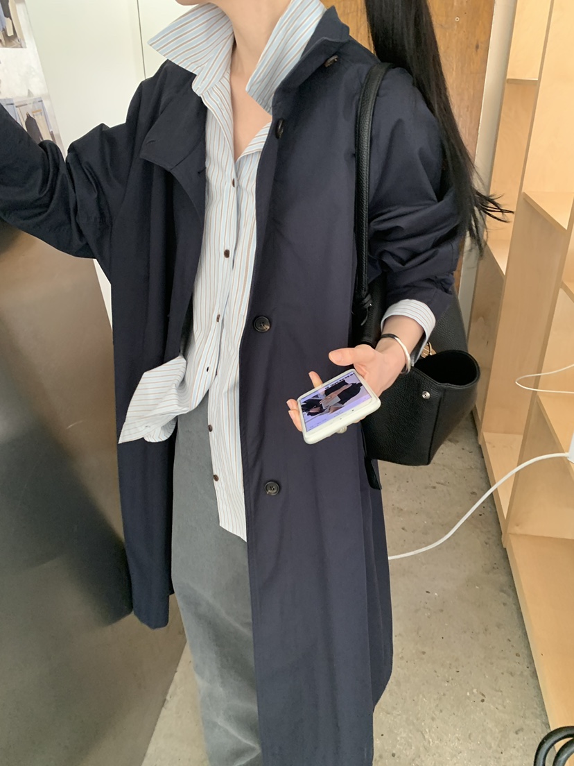 MOVENNE東大門實拍女裝新品職業人氣推薦時尚26春季長款風衣MOVENNE長款風衣