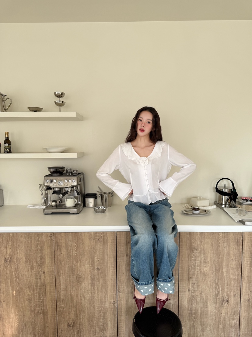 MARKE-P韓國直郵女裝新款人氣休閑推薦熱賣職業襯衫蕾絲衫MARKE-P襯衫/蕾絲衫