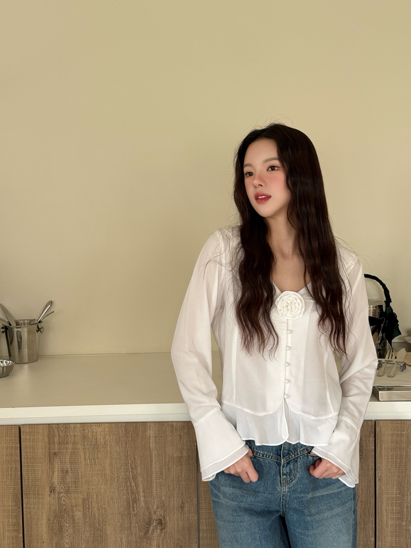 MARKE-P韓國直郵女裝新款人氣休閑推薦熱賣職業襯衫蕾絲衫MARKE-P襯衫/蕾絲衫