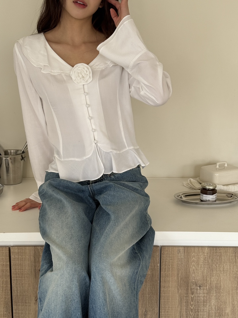 MARKE-P韓國直郵女裝新款人氣休閑推薦熱賣職業襯衫蕾絲衫MARKE-P襯衫/蕾絲衫