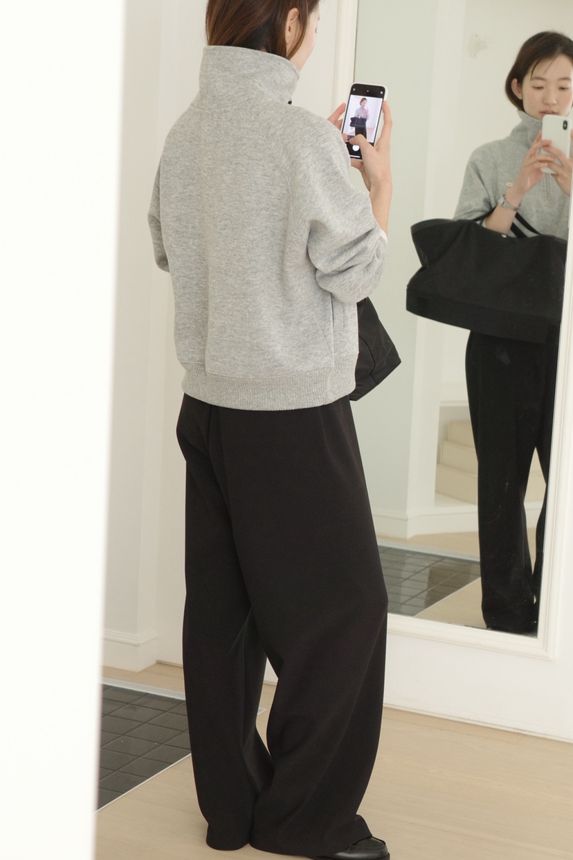 KERRY韓國代購女士新款職業時尚推薦人氣26春季衛衣拉鏈高領KERRY衛衣