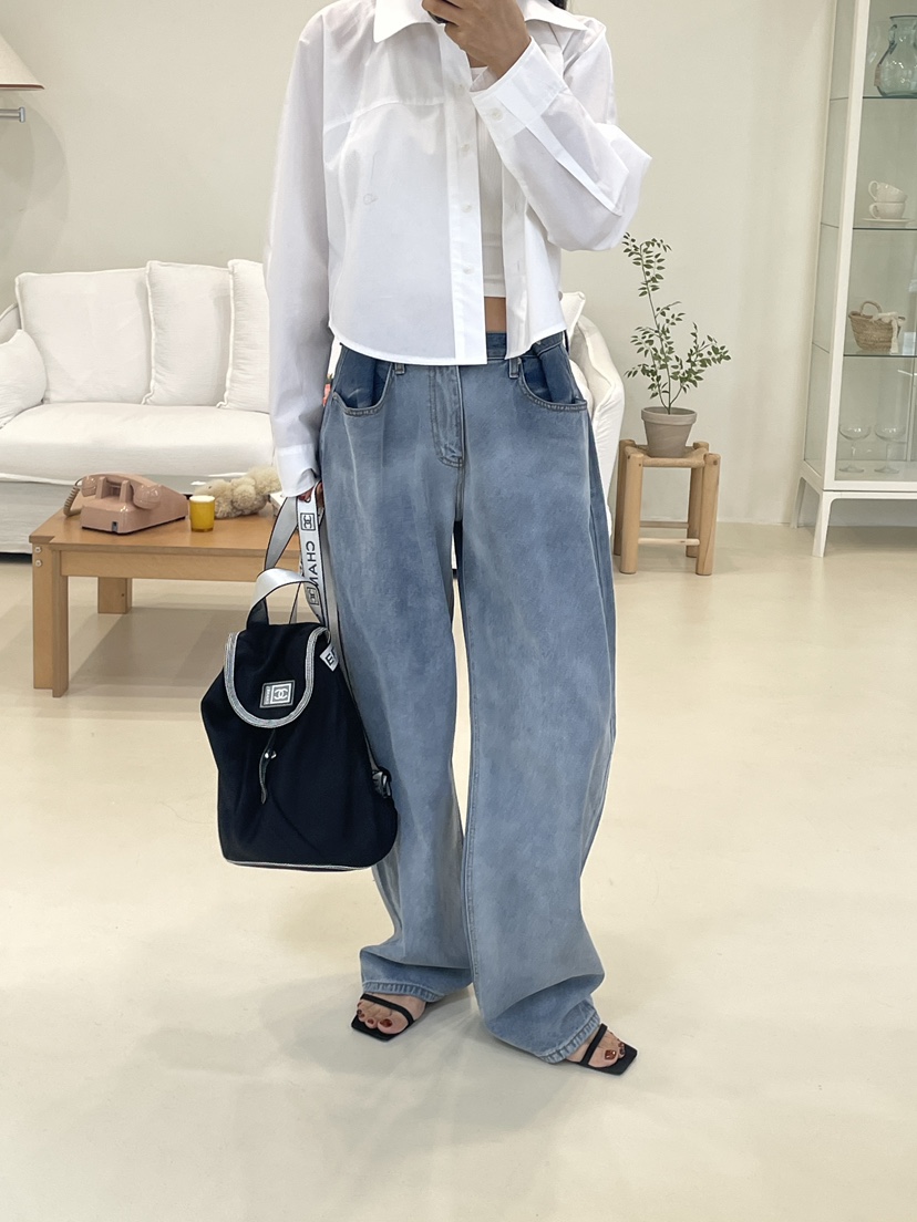 EDITION-P東大門代購女裝新品休閑人氣26春季牛仔褲手工EDITION/CHAHEE牛仔褲