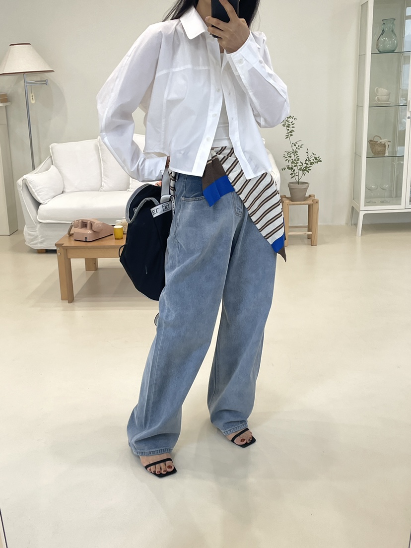 EDITION-P東大門代購女裝新品休閑人氣26春季牛仔褲手工EDITION/CHAHEE牛仔褲