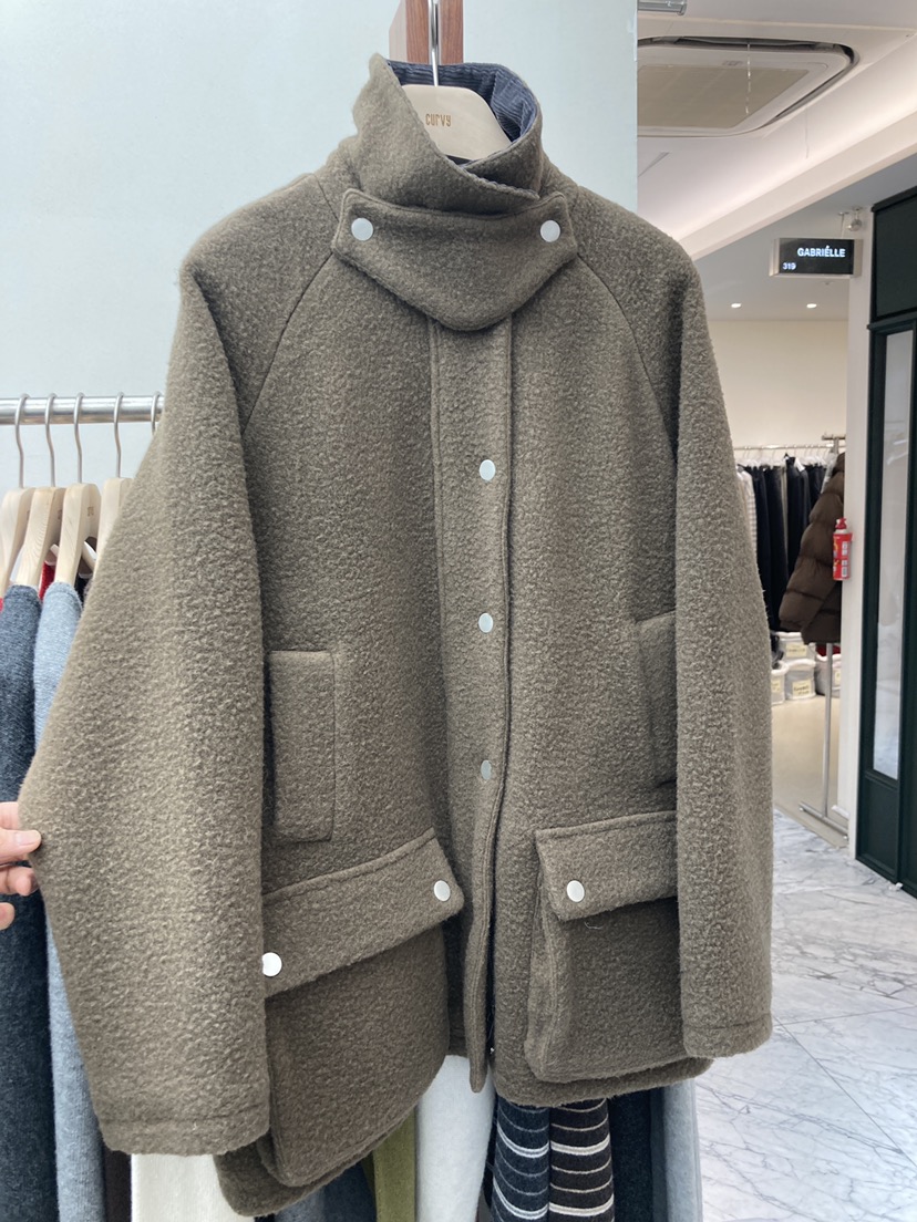 CURVY東大門直郵女裝新品職業推薦休閑人氣時尚夾克羊駝毛CURVY夾克