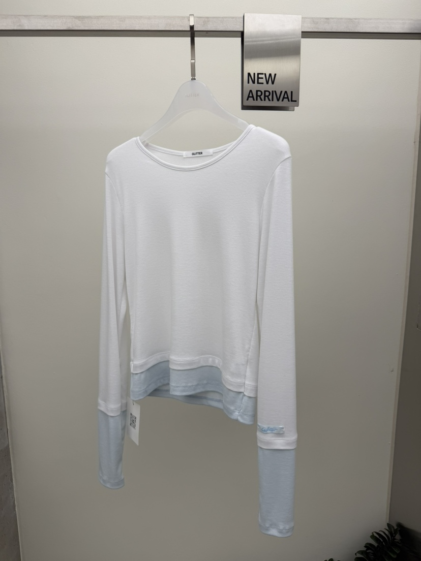 GLITTER東大門實拍女士新品26春季推薦職業熱賣休閑長袖T恤GLITTER長袖T恤圖色1