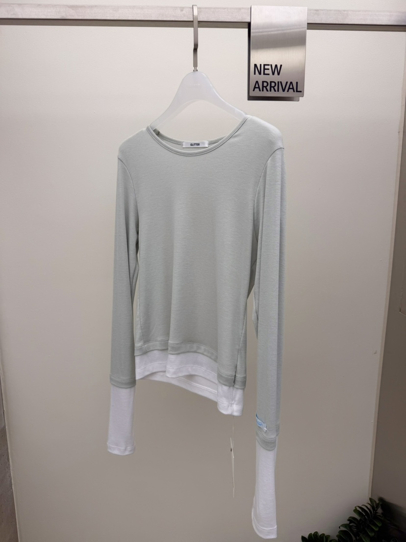 GLITTER東大門實拍女士新品26春季推薦職業熱賣休閑長袖T恤GLITTER長袖T恤圖色3