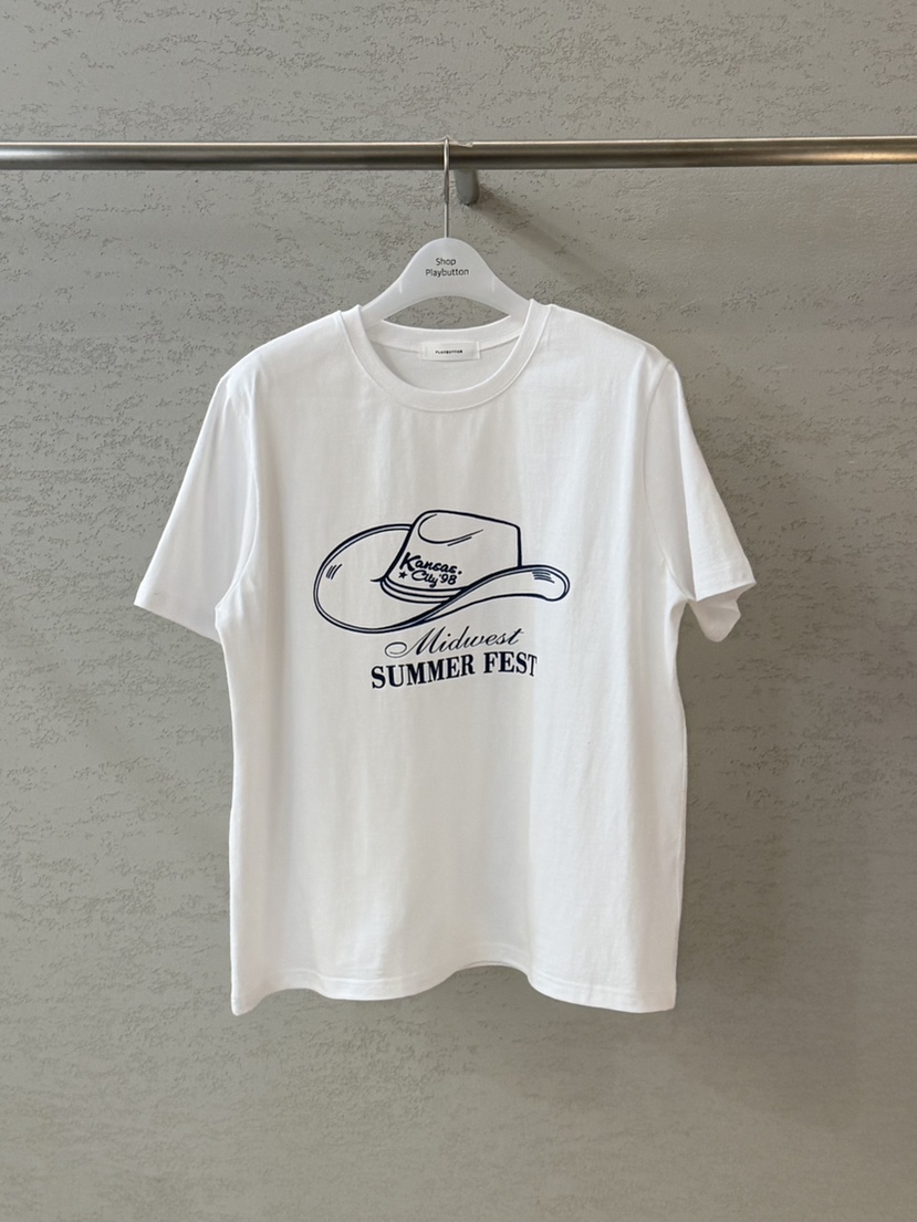 PLAYBUTTON-P韓國代購女士新款時尚人氣職業休閑熱賣T恤PLAYBUTTONT恤圖色2