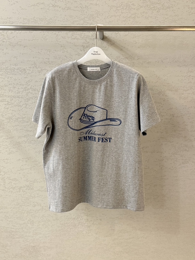 PLAYBUTTON-P韓國代購女士新款時尚人氣職業休閑熱賣T恤PLAYBUTTONT恤圖色3