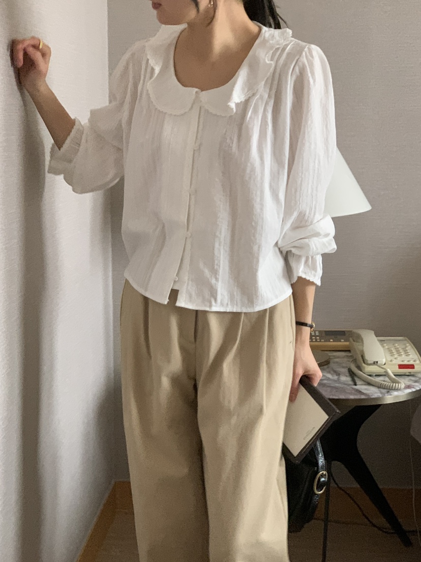 FRILL-T/DADA東大門代購女士新款推薦熱賣26春季襯衫蕾絲衫FRILL-T/DADA襯衫/蕾絲衫