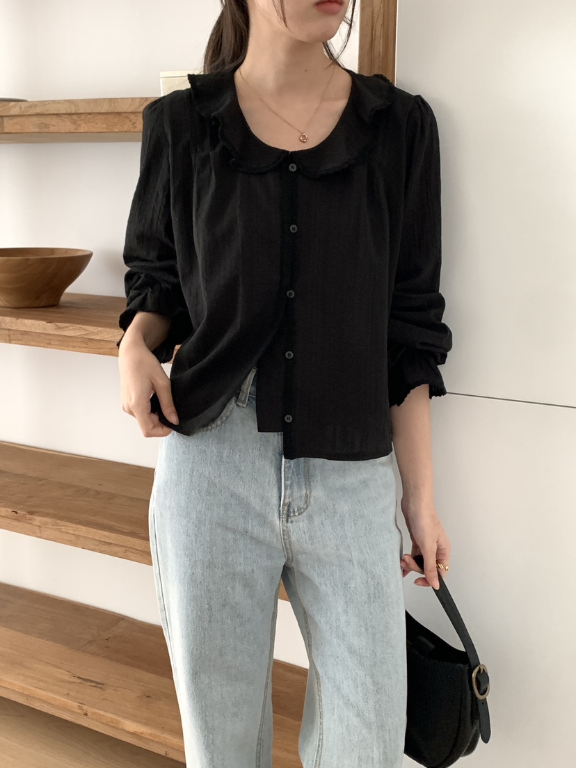 FRILL-T/DADA東大門代購女士新款推薦熱賣26春季襯衫蕾絲衫FRILL-T/DADA襯衫/蕾絲衫